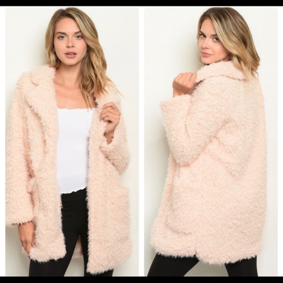 Shop The Trends Jackets & Blazers - NWT teddy Sherpa Jacket with satiny lining Sz L